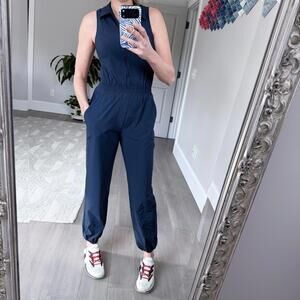 Abercrombie & Fitch Navy Blue Sleeveless Jumpsuit XS